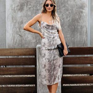 Vici Hampshire Snake Print Midi NWT
